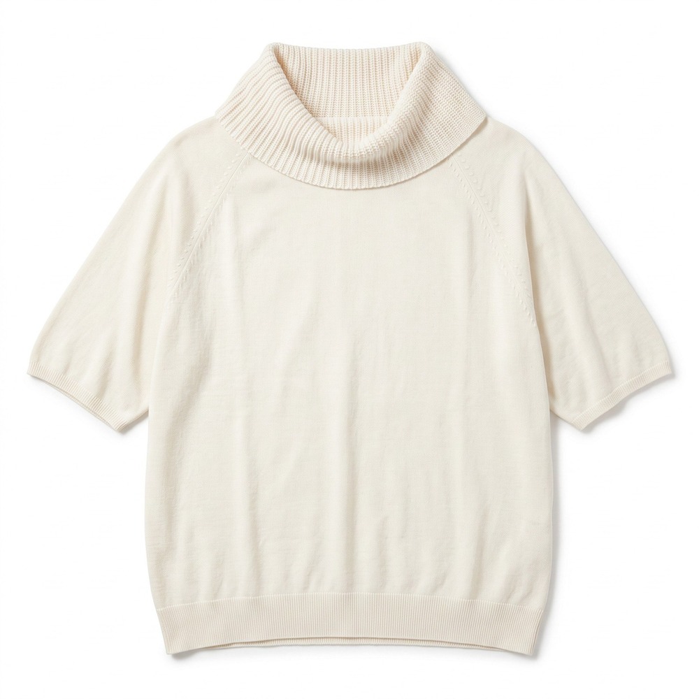 Loft XL Cream Cowl Neck Short Sleeve Sweater Womens Vintage Cozy Boho